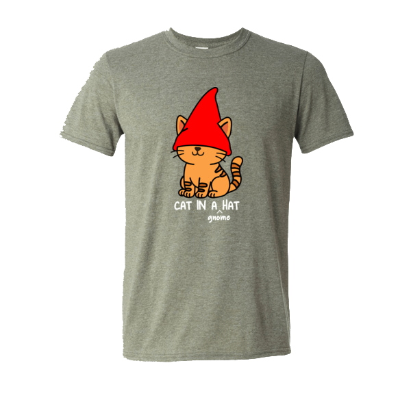 Cat in a Gnome Hat T-shirt