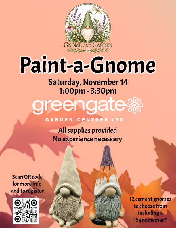 Paint-a-Gnome at greengate Garden Centres - Nov 14